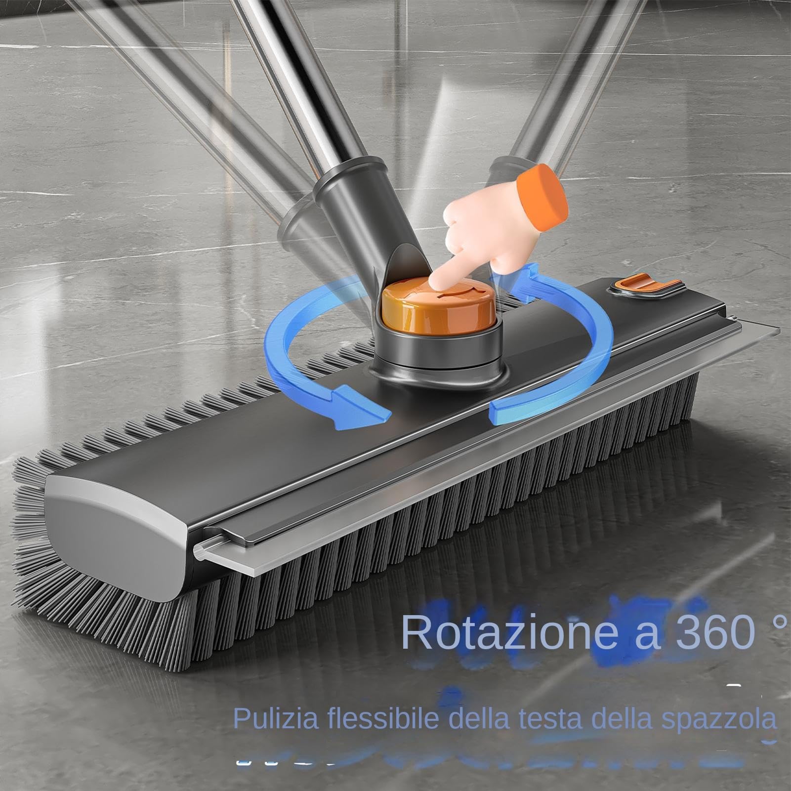 Fregasuelos Cepillo Ajustable 360 Grados Giratorio Multifuncional