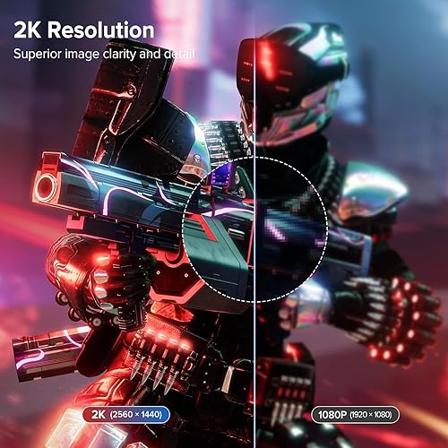 Miniatura 10 de UPERFECT Monitor portátil 2K 144Hz 16.1", monitor portátil para juegos para portátil 2560x1440P QHD FreeSync HDR Ultra Slim, segunda pantalla