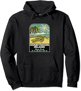 Honeymoon Island State Park FL Vintage Travel Pullover Hoodie