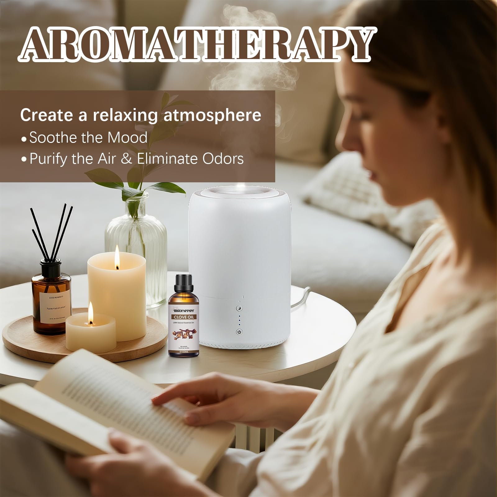 MIGCAPUT Olejek Eteryczny Goździkowy 100ML, Naturalny Olejki Aromaterapeutyczny, Oregano Premium do Dyfuzora, SPA, Masażu