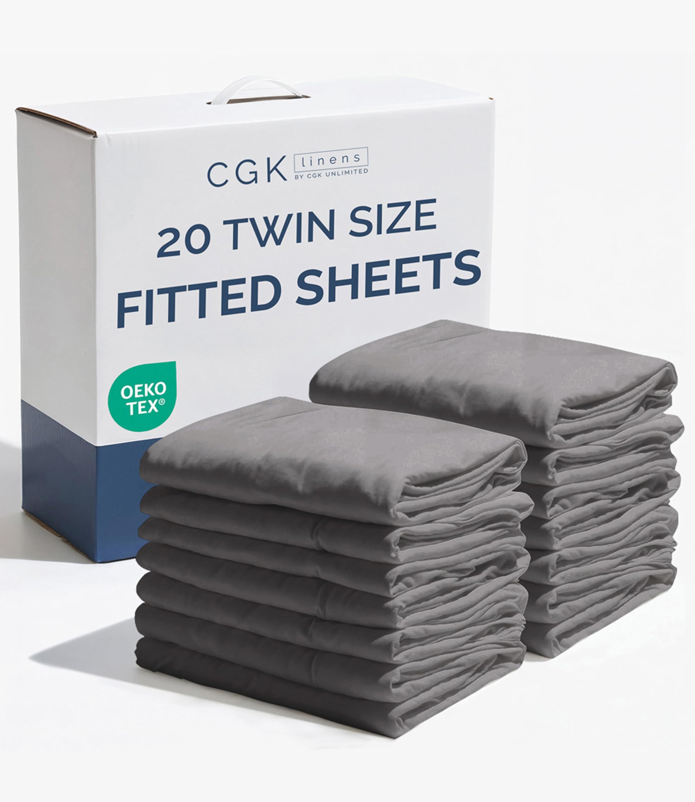 Twin Fitted Sheet - Single Fitted Sheet Only - Deep Pockets - Dark Grey