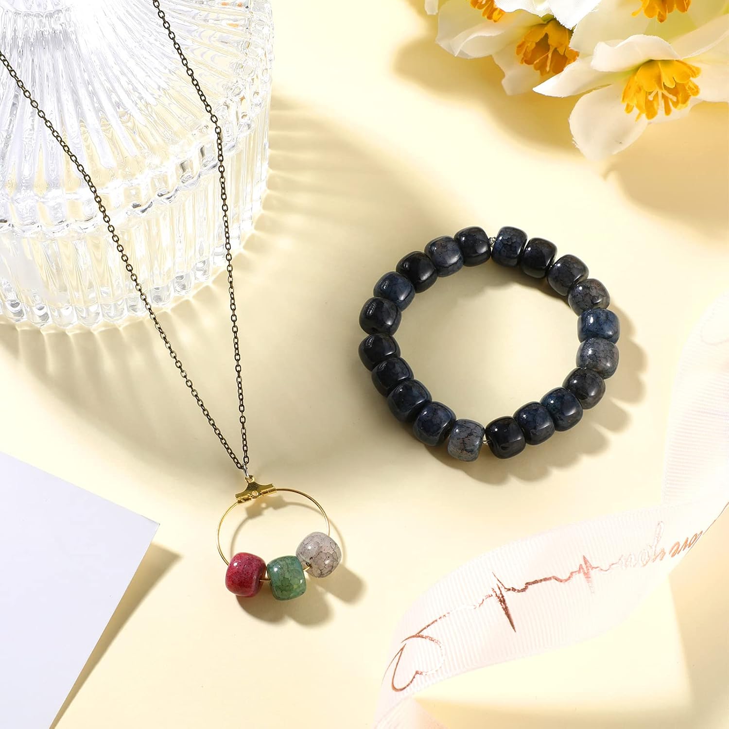 200 Pcs 8mm Natural Stone Beads for Jewelry Making Loose Gemstone Beads Western Smooth Genuine Real Stone Charms for DIY Bracelet Necklace Earring Making, Colorful - Image 7