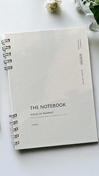 Difference Promotion Spiral 80 Leaf Point A5 Notebook, Notepad, School Notebook, 4 Different Color Options (01 Light Gray)