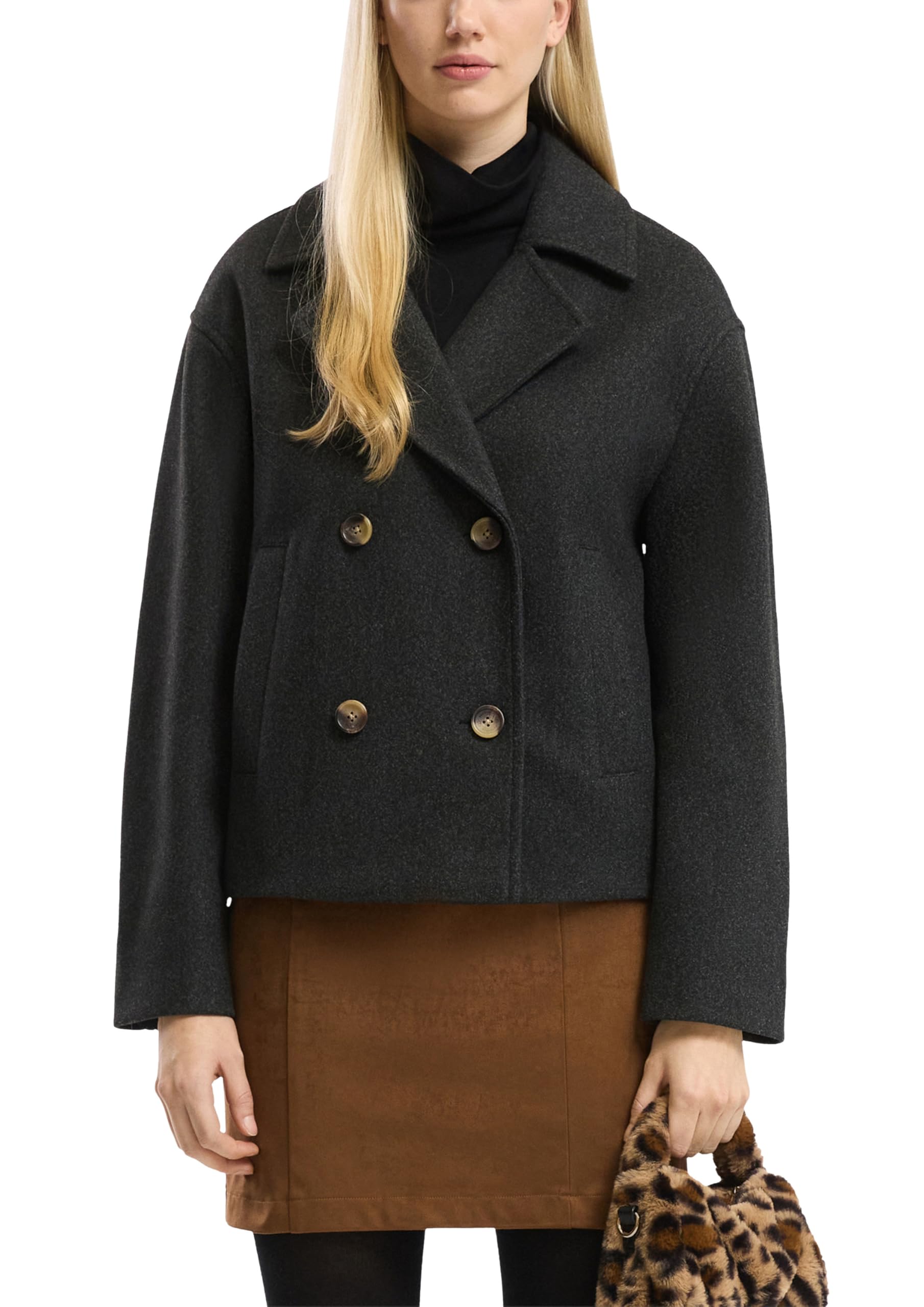 QS Cabanjacke in Wolloptik