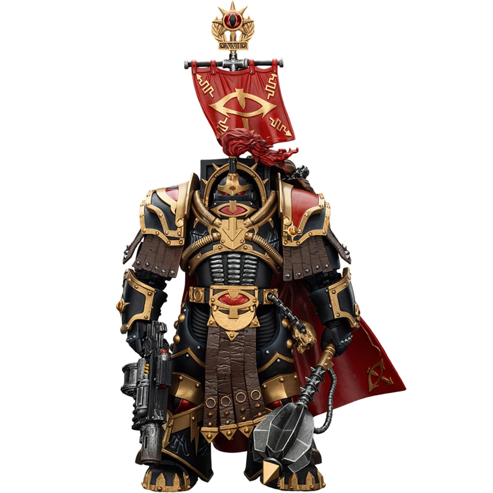 JOYTOY Warhammer 40k Sons of Horus Legion Cataphractii Praetor with Combi-Melta and Power Maul 1/18 Action Figure Collect And Display Model