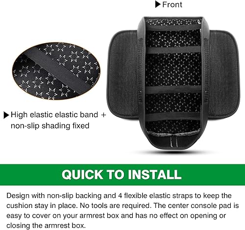 Miniatura 7 de Shademax Funda para Consola Central de Coche para Toyota 4Runner 2024 2023-2020 Accesorios, Reposamuñecas para Automóvil Almohadilla de Reposabrazos