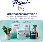 Brother P-Touch 12mm Ruban fabricant d'étiquettes authentique Btag-231 Bande d'étiquettes P-Touch pour P-touch PT-N10, PT-N20 et PT-N25BT, Btag Series, Non stratifié, noir sur blanc