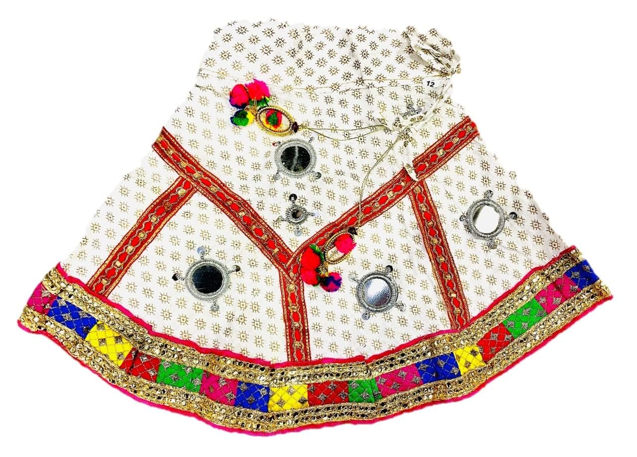 PK HUB Girls Stylish Readymade Lehenga Choli Printed Fancy Wear Easy To Carry Cotton Fabric Soft Baby Girl Multicolor (3 Months - 6 Months) 1