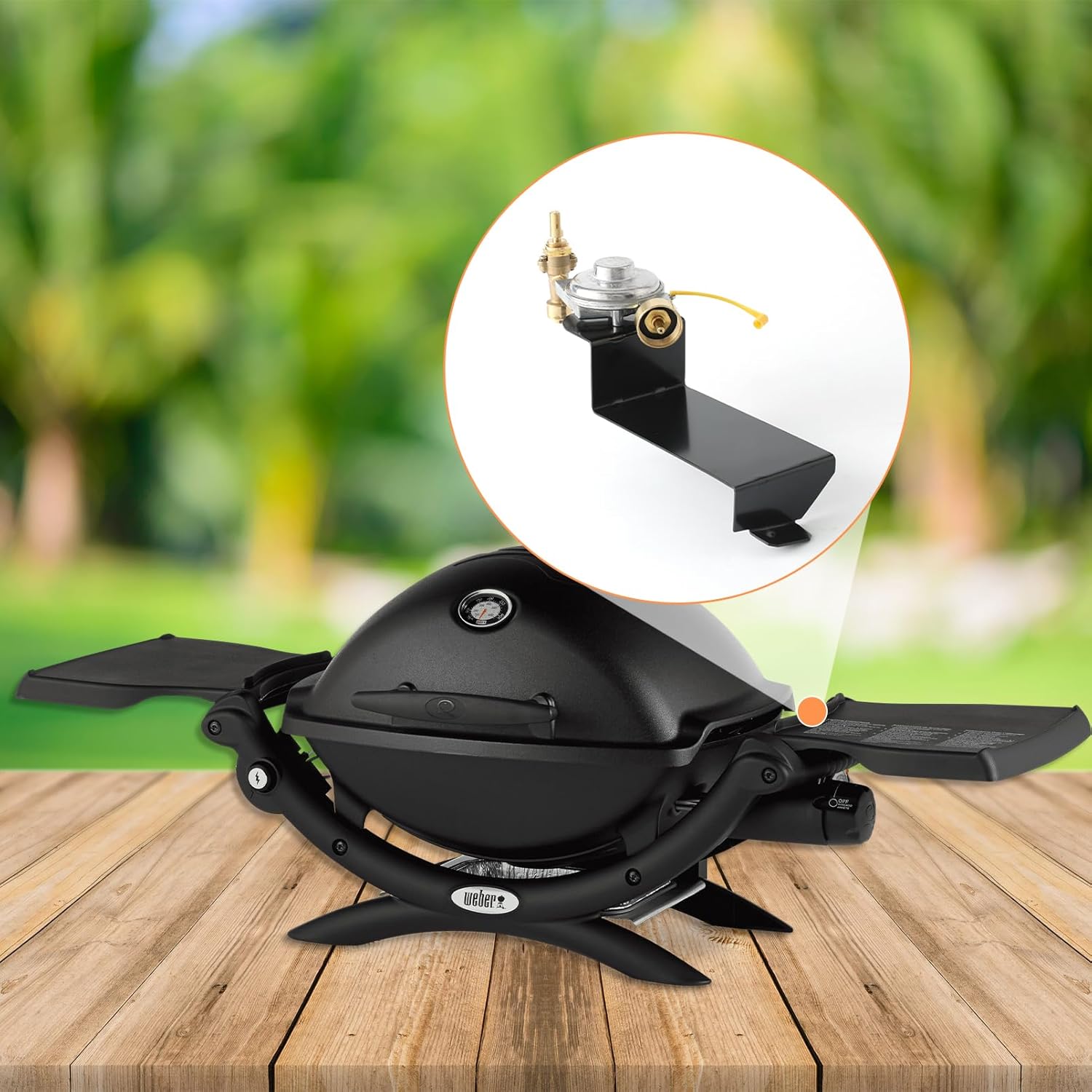 64865 Grill Valve Regulator Assembly for Weber Q2000 Q2200 Valve Regulator Replacement Parts for Weber 54060001 53060001 54060301