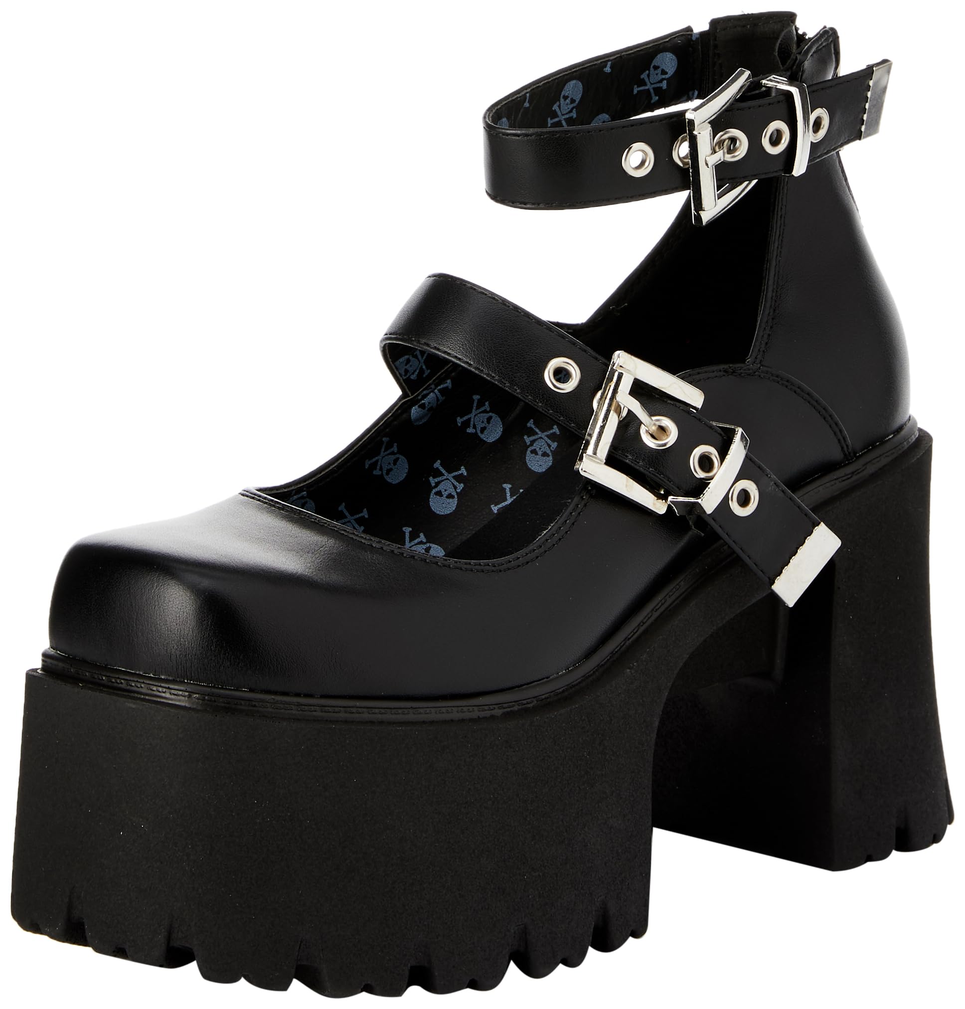 Lamoda Black Look Away Chunky Platform Shoes Comfortable Trendy Footwear - Uk5