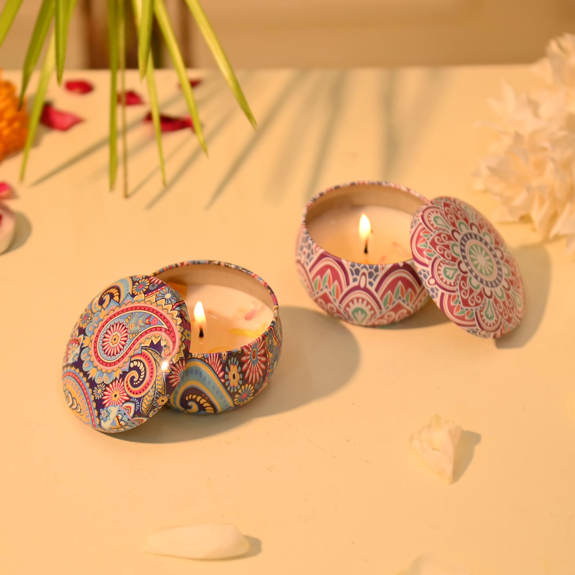 CraftVatika Scented Candles Set of 2 - Scented Candles Box Gift for Women & Men, Aromatherapy Candles Set, Eco-Friendly Printed Tin Box - Candles for Home Decor Diwali Decoration Items for Home Decor (B0DF55J7H6) Amazon Price History, Amazon Price Tracker