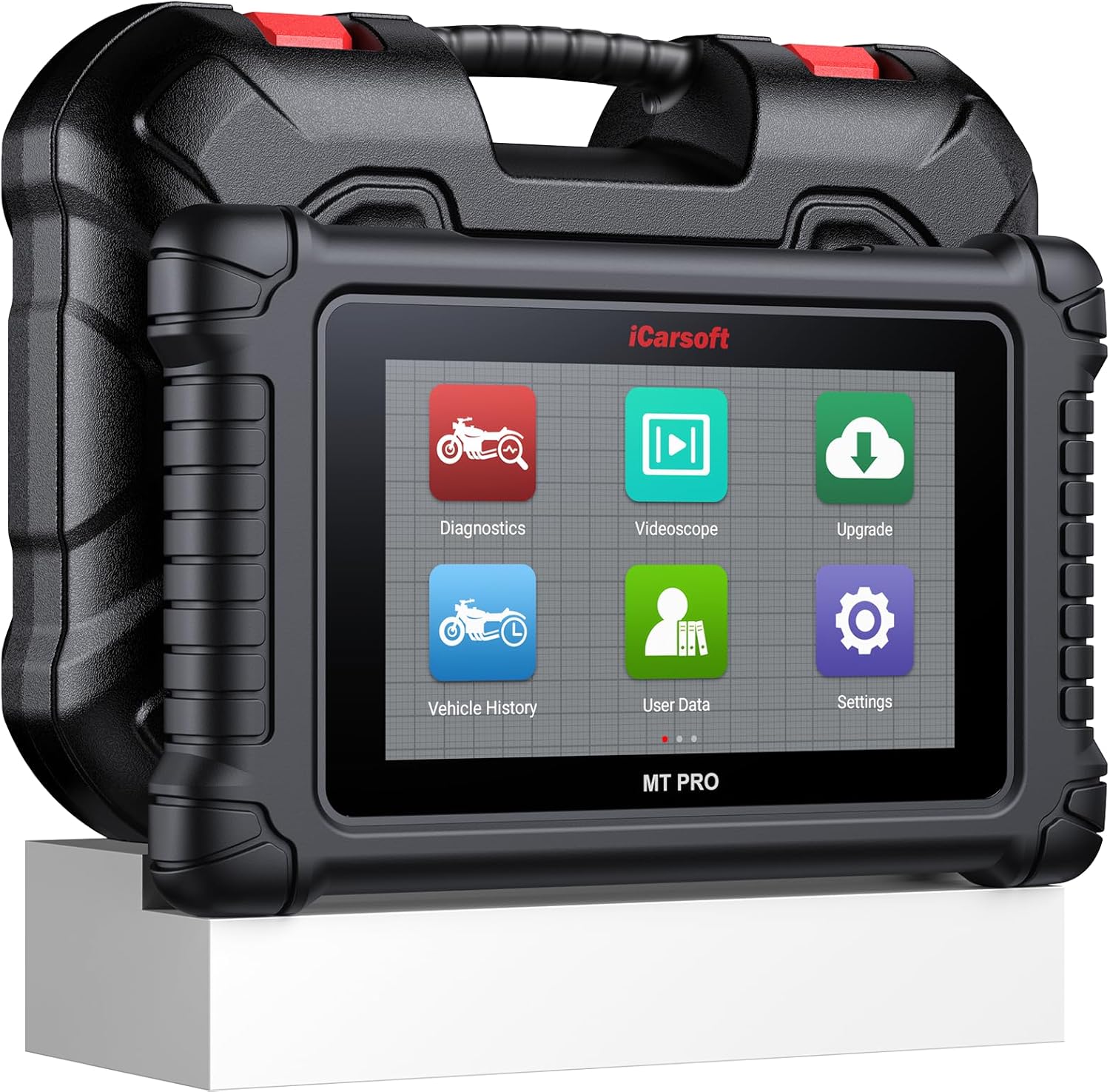 iCarsoft MT PRO Motorcycle Diagnostic Tool for Harley/BMW/Kawasaki/Indian etc. All Motorbikes Full System All Maintenance Reset, Actuation Test, Touchscreen Code Reader, Also Car OBD2 Diagnose