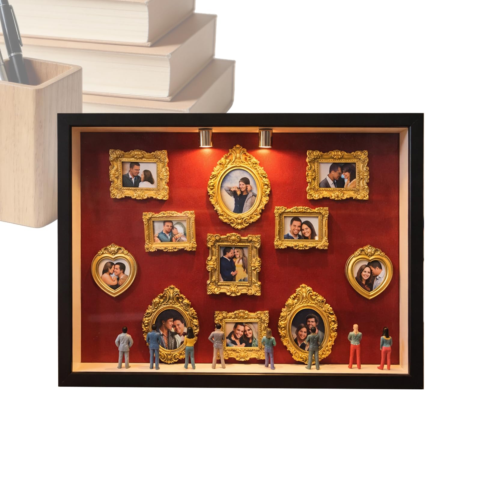 Cornici Mini Museo Decorazione Da Tavolo Artigianale | Cornice Ricordo con Per Collezionisti Casa Soggiorno Camera Da Studio Appartamento Scrivania Libreria Matrimonio Compleanno