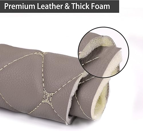 Miniatura 2 de Tela acolchada de piel sintética de vinilo con respaldo de espuma, patrón de diamantes de 2 x 3 pulgadas, tapicería de bricolaje vendida por yarda,