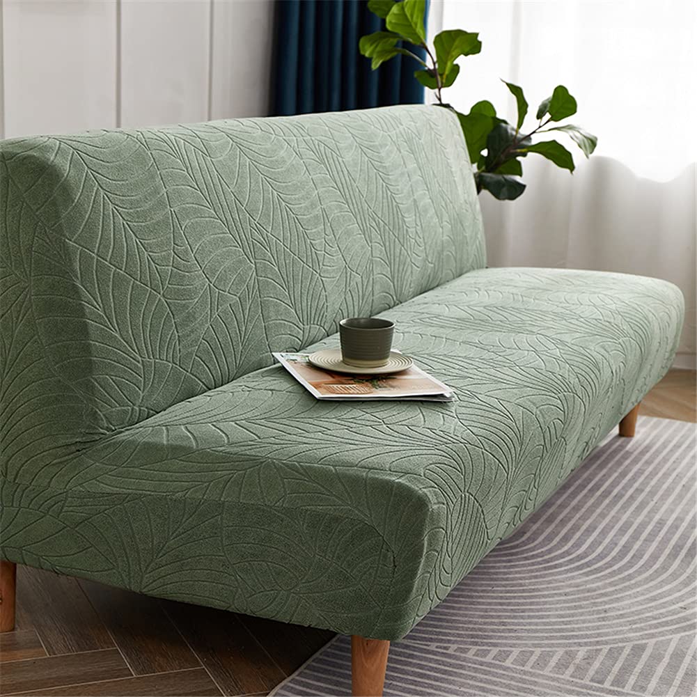 Funda de sofá gruesa antideslizante elástica para sofá cama Clac plegable, diseño sin brazos, ideal para proteger el pelo de mascotas y decoración del hogar