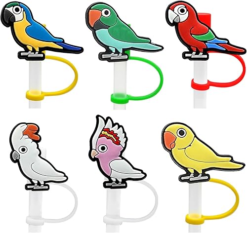 6 fundas para popotes de silicona para vasos, a prueba de polvo, reutilizables, para popotes de 0.315 a 0.315 pulgadas (0.276-0.315 in)