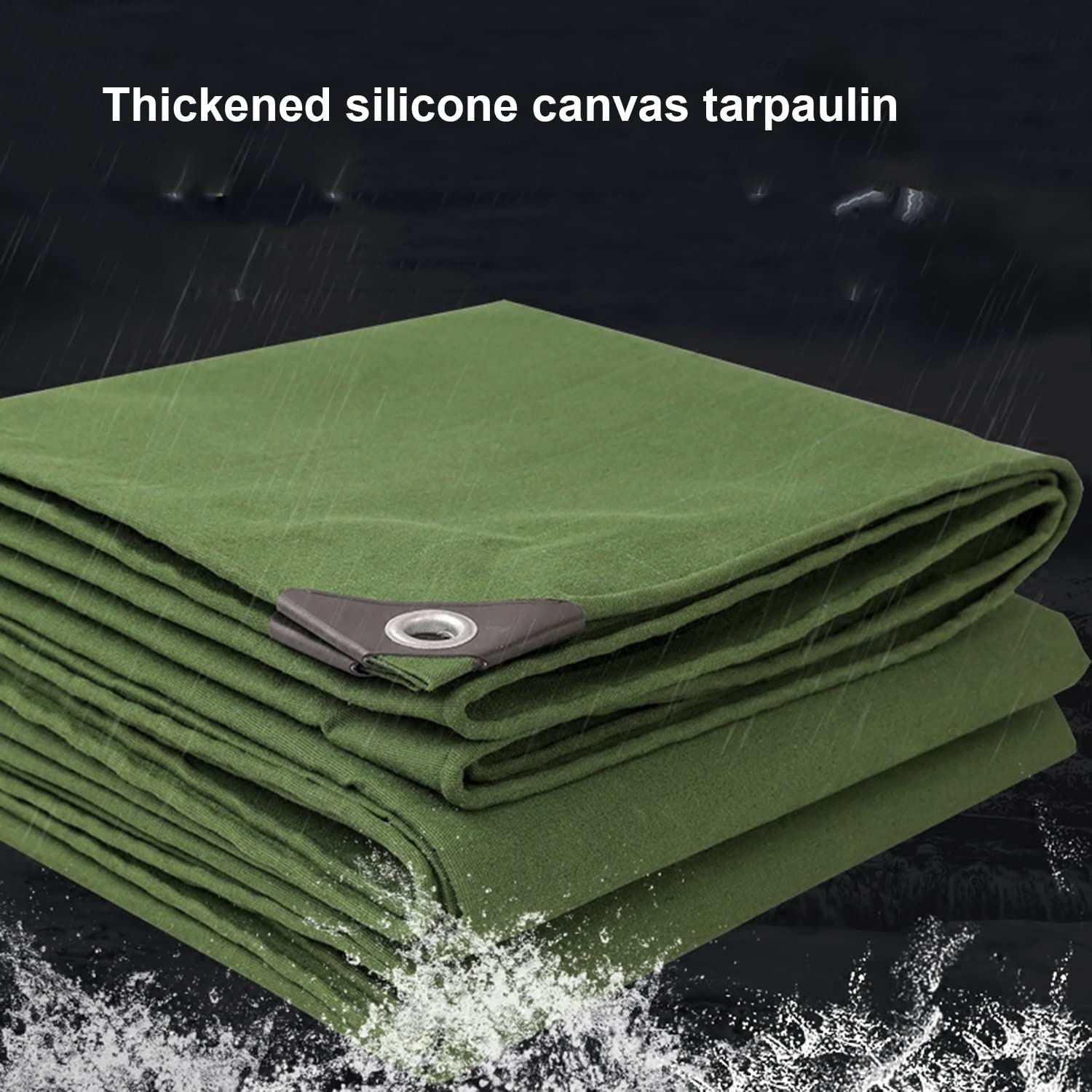 Bâche de protection en toile résistante à l'usure pour l'extérieur, camping, tente, bateau, camion, 400 g/m²