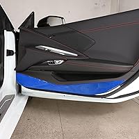 Vista 5 de Cubierta de protección contra patadas para puerta, protector de panel compatible con Corvette C8 Z06 2020-2025, decoración de fibra de carbono
