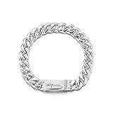 Sword Cuban Link Bracelet Silver