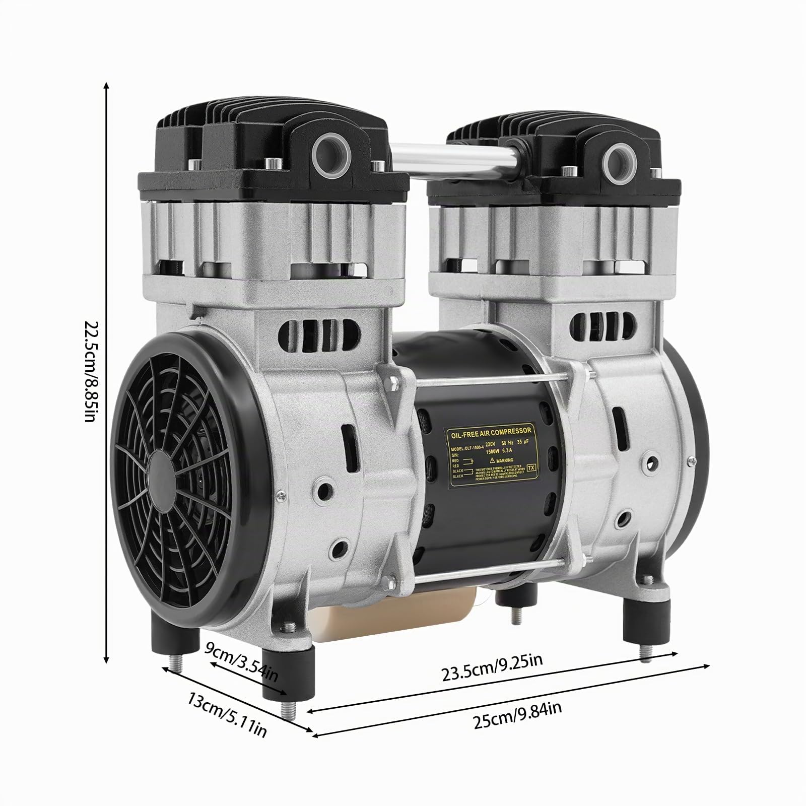 Compresseur d'air, tête de pompe, avec moteur en cuivre, silencieux, protection contre la surchauffe, pour atelier, air comprimé, convient pour la construction mécanique, la réparation automobile