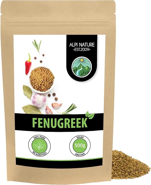 Fenugreek Seeds (500g, 1.1 lb), Whole Seeds, 100% Natural, No Additives, Vegan