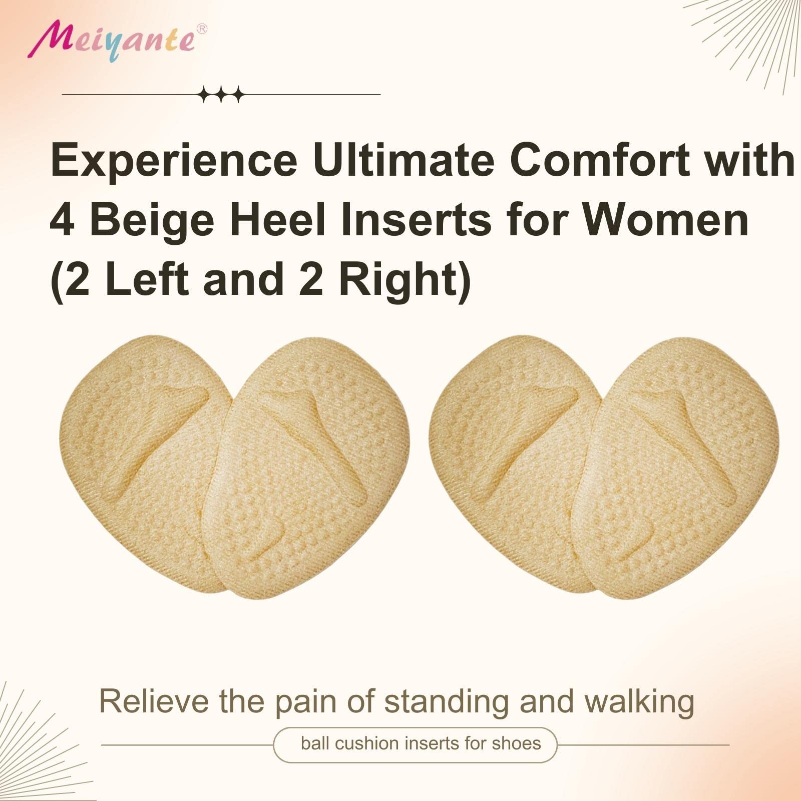 Almohadillas metatarsianas para mujer | Almohadillas metatarsianas | Cojines de bola de pie (2 pares de almohadillas para pies), alivio del dolor y comodidad durante todo el día, talla única para