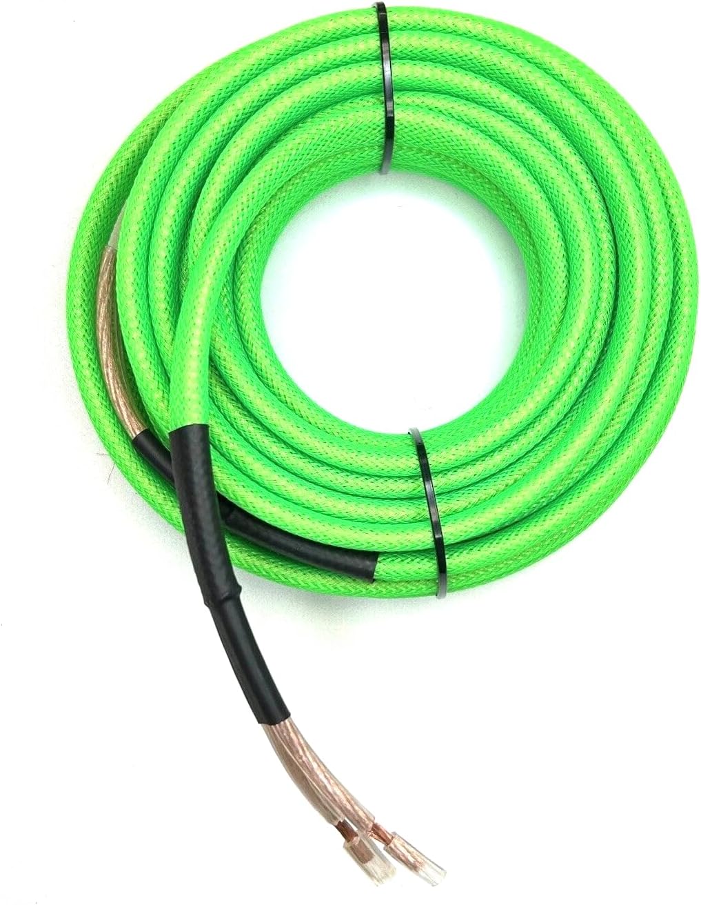 Xscorpion 12 Gauge Custom Braided Sleeving Speaker Wire Copper Marine Car Audio Automotive 12 AWG LOT (Green, 25ft)