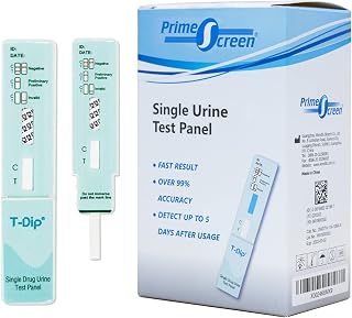 Prime Screen K2/Spice Urine Test 5 Pack- at Home Rapid Testing Dip Card