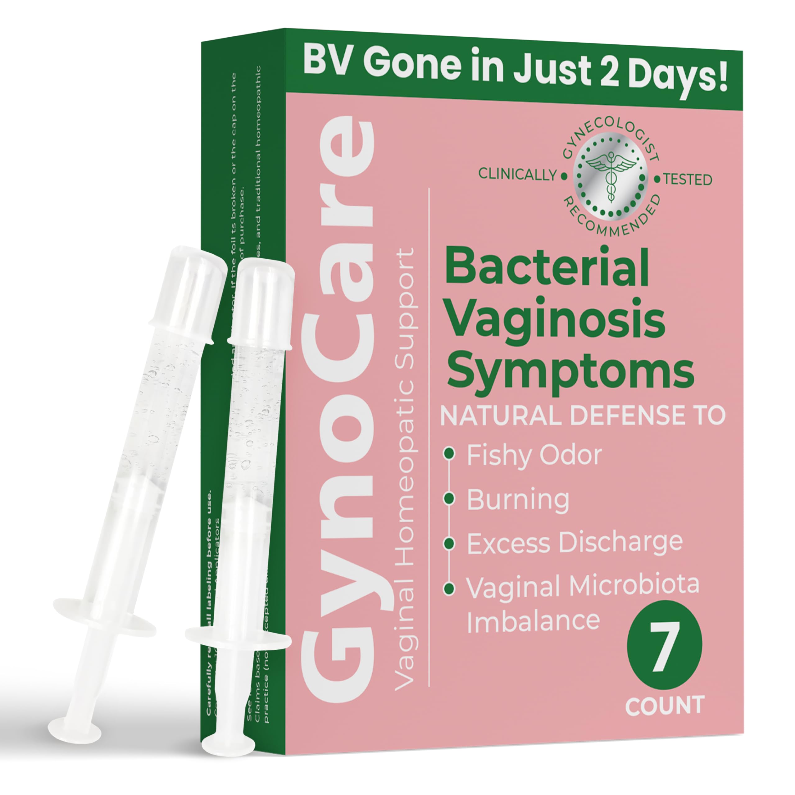 Bacterial Vaginosis Treatment | BV Treatment For Women | Natural Homeopathic Pre-Filled Vaginal Applicators for Odor, Itching, Discharge, BV, and Vaginal Microbiota Imbalance