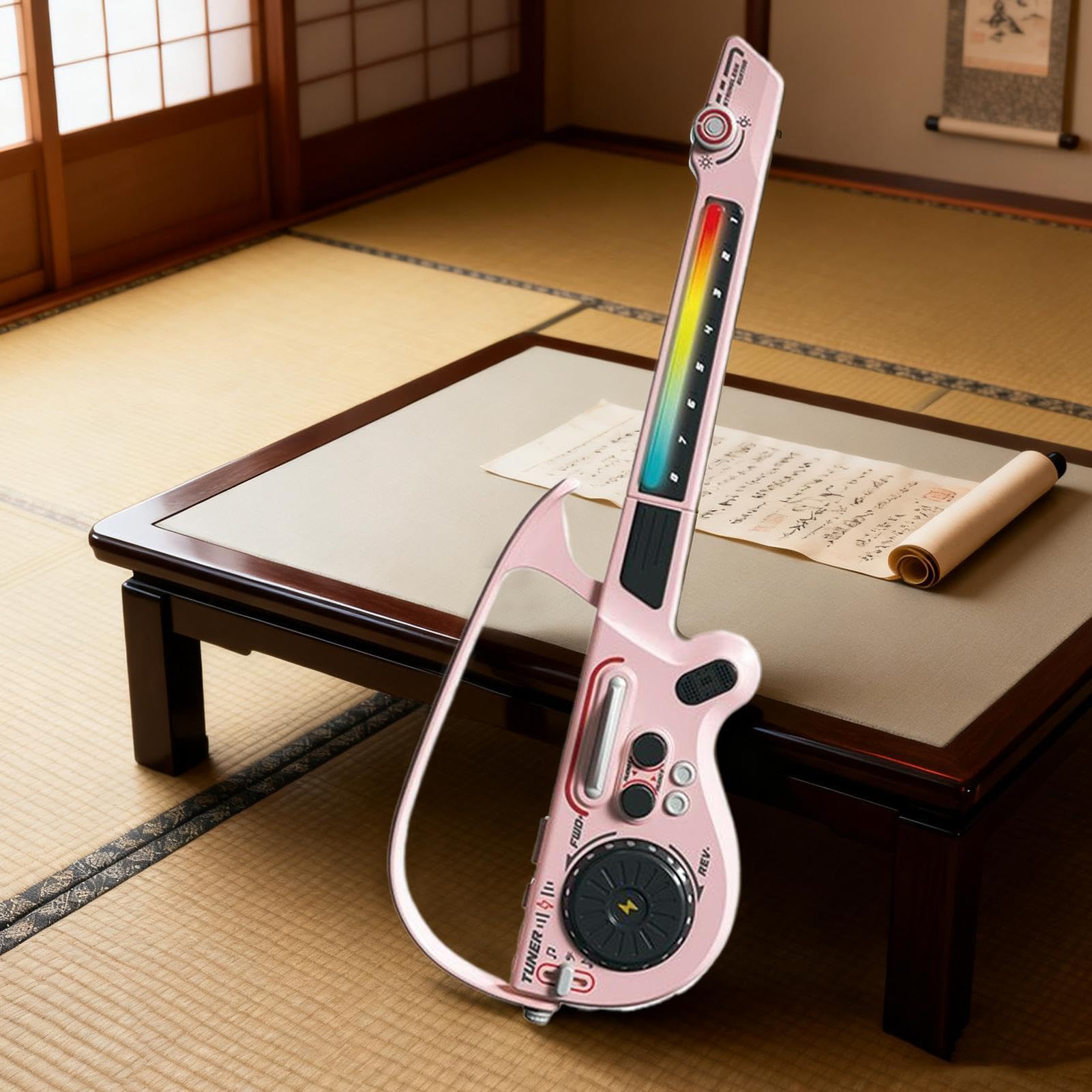 Chitarra Elettrica per Bambini Strumento Musicale Pieghievole Senza Corde | Chitarra Karaoke Ricaricabile Giocattoli Per Ragazzi Ragazze Principianti Pratica Casa Viaggio Regalo Compleanno Natale