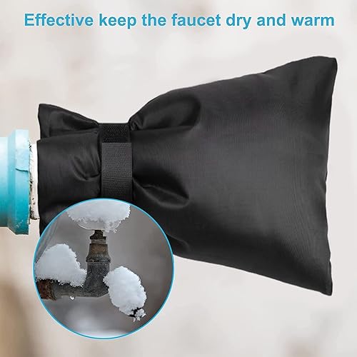Miniatura 2 de Fundas de grifo para exteriores para invierno, gruesas de 9.8 pulgadas de alto x 7.3 pulgadas de ancho, cubiertas exteriores de grifo para