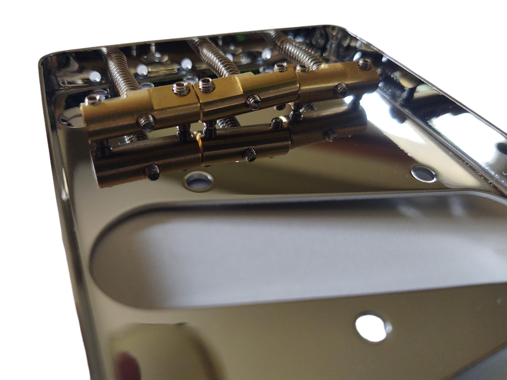 Tele Ashtray Bridge with Wilkinson WTB Compensated Brass Saddles Chrome No Logo