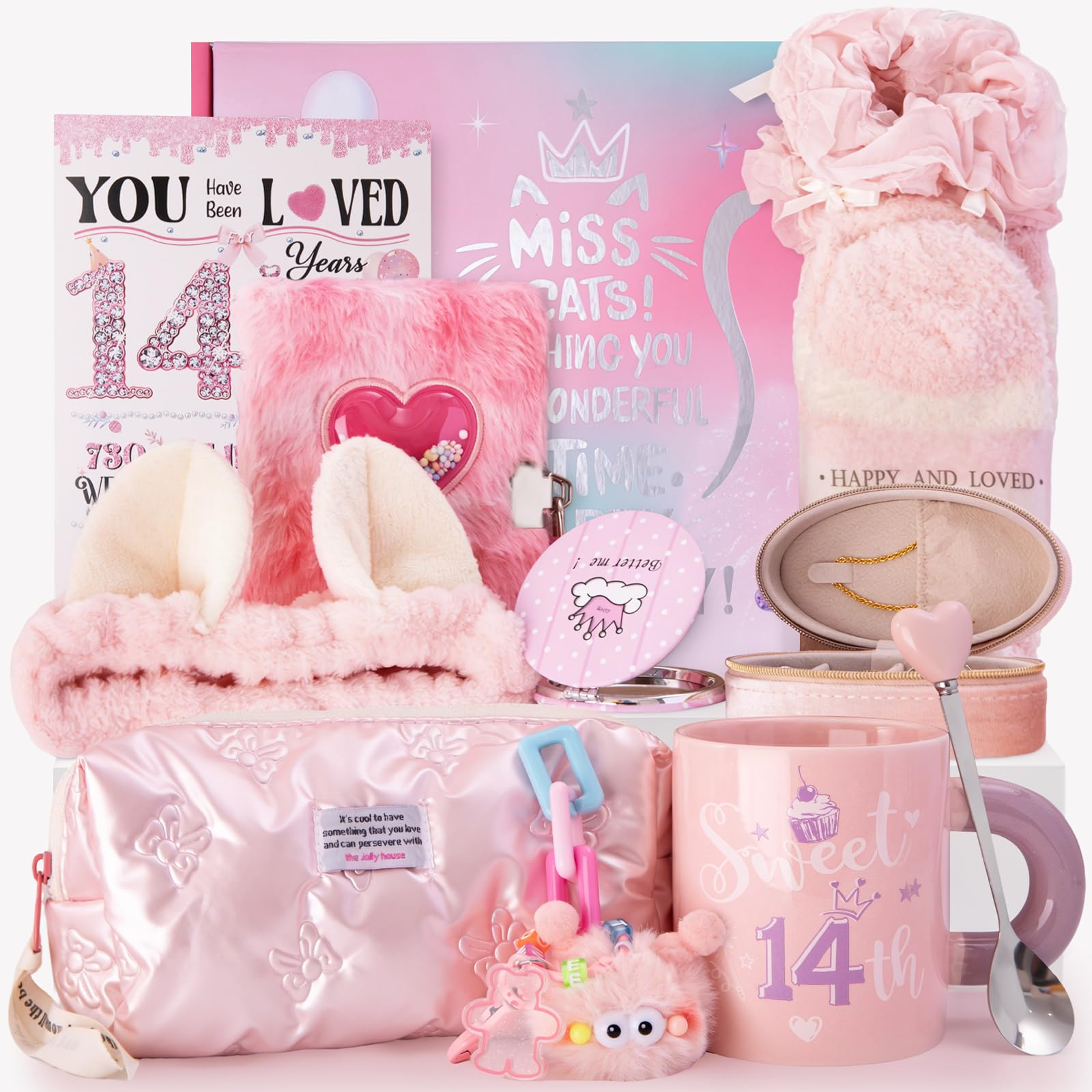 14th Birthday Gifts for Girls, Unique Sweet Gift for Miss Cat 14th Birthday