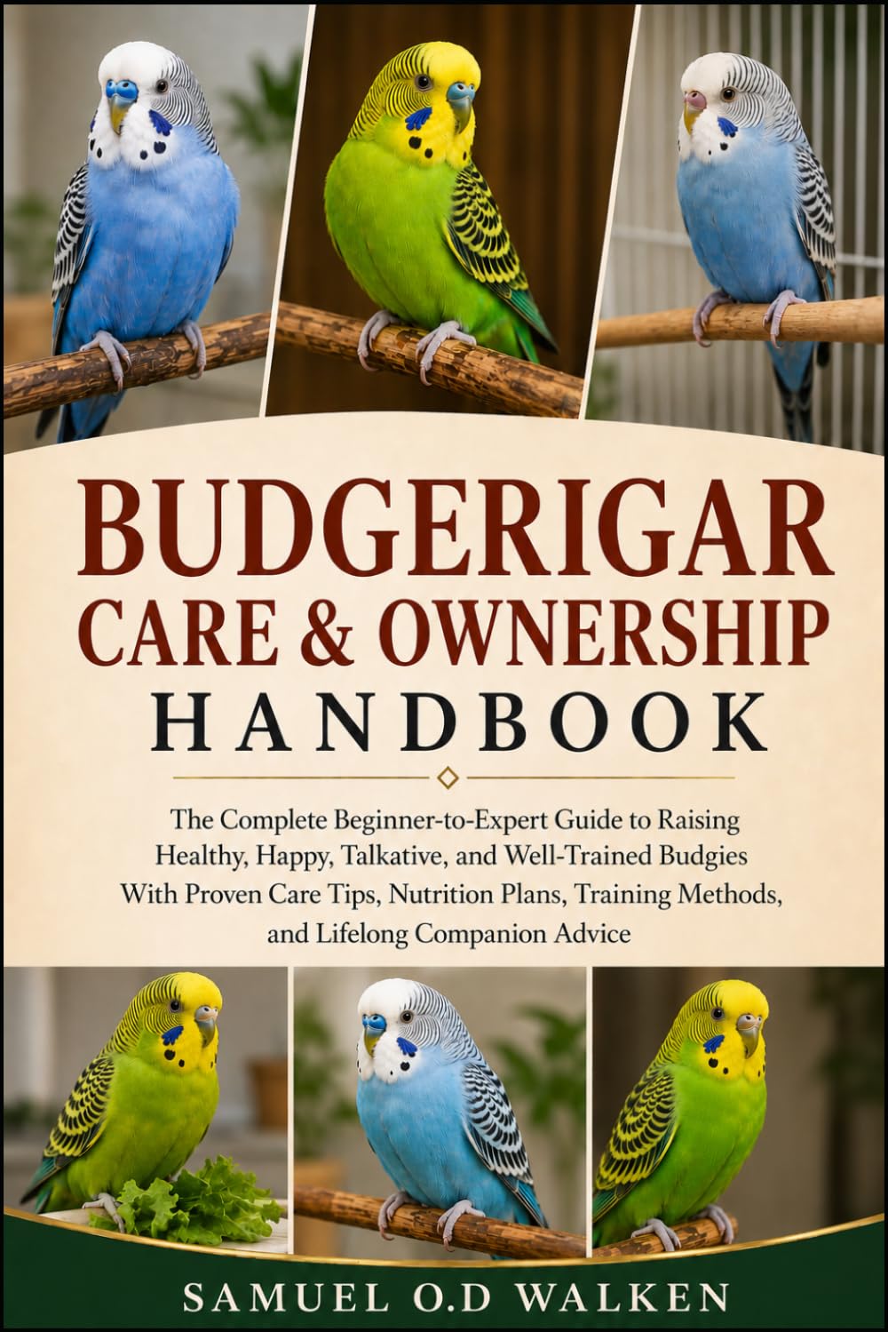 BUDGERIGAR CARE & OWNERSHIP HANDBOOK: The Complete Beginner-to-Expert Guide to Raising Healthy, Happy, Talkative, and Well-Trained Budgies With Proven ... Methods, and Lifelong Companion Advice