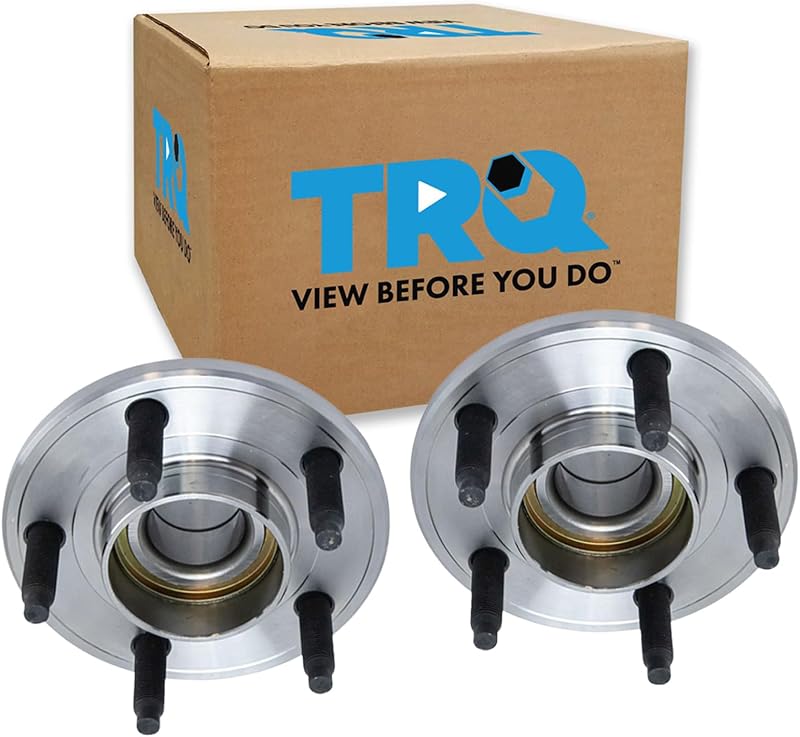 Kit de rolamento e cubo de roda dianteiro TRQ para Ford Mustang 2005–2009 sem ABS – 2 peças