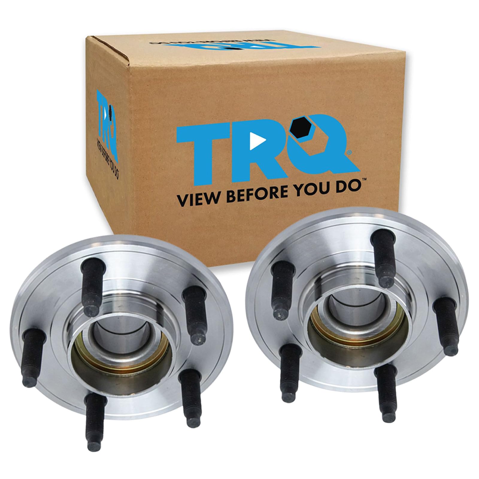 TRQ Front Left and Right Wheel Bearing and Hub Assembly Set 2 Piece