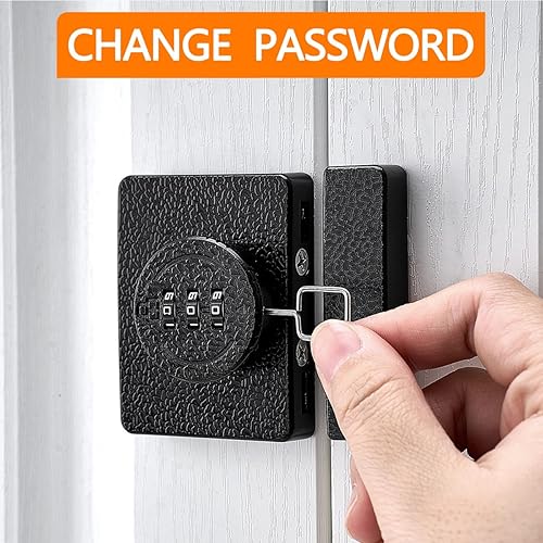 Miniatura 5 de Cerradura Negra para Gabinete, Contraseña de 3 Dígitos Sin Llave, Cerradura Anti-Forzadura Mecánica, Protege la Privacidad, para Cajones, Armarios,
