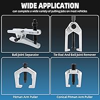 Vista 3 de 8MILELAKE Juego de herramientas de servicio frontal de 5 en 1, separador de juntas de bola, extractor de brazo Pitman de servicio pesado, removedor