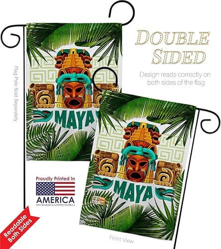 Miniatura 5 de Maya Garden House - Kit de bandera para casa de jardín, regional, México, Estados Unidos, Estados Unidos, país, decoración de área particular,