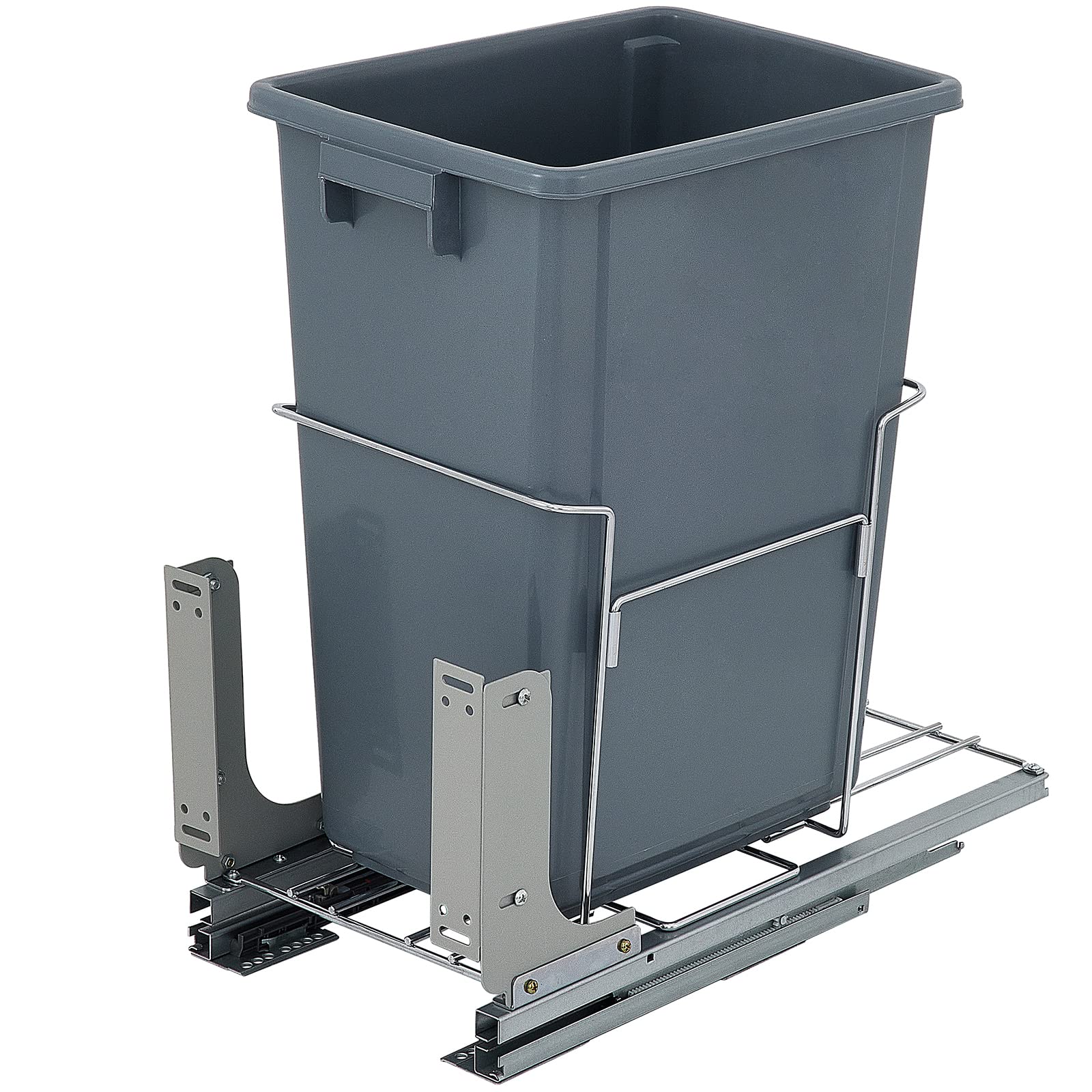 Photo 1 of **SEED NOTES**
VEVOR Pull-Out Trash Can, 37Qt Single Bin, Under Mount Kitchen Waste Container with Soft-Close Slides, 33 lbs Load Capacity & Door-Mounted 