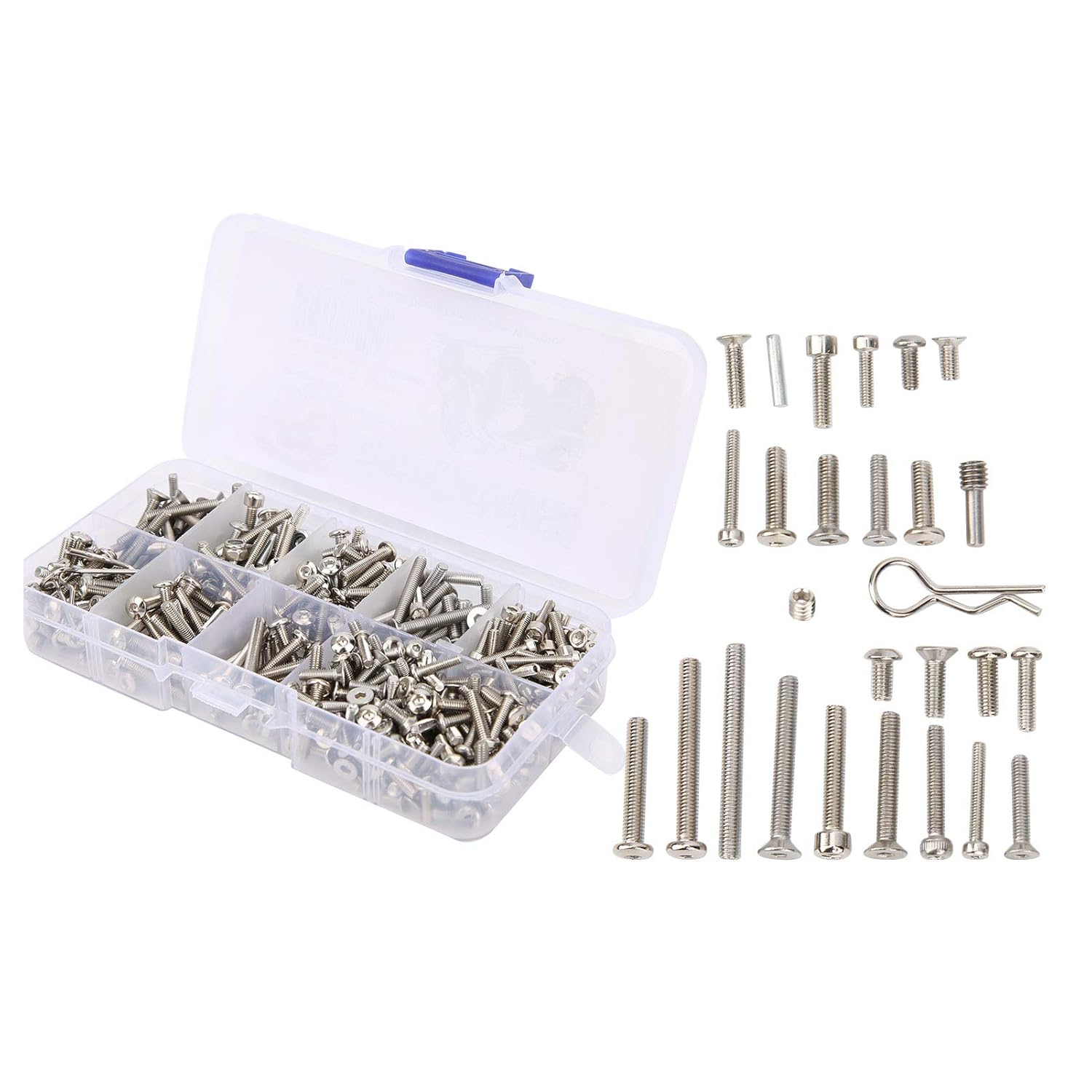 VGEBY RC Car Screw, Stainless Steel Screw Fittings Set Repairing Accessory for SCX10 1/10 RC Car Model Car Accessories