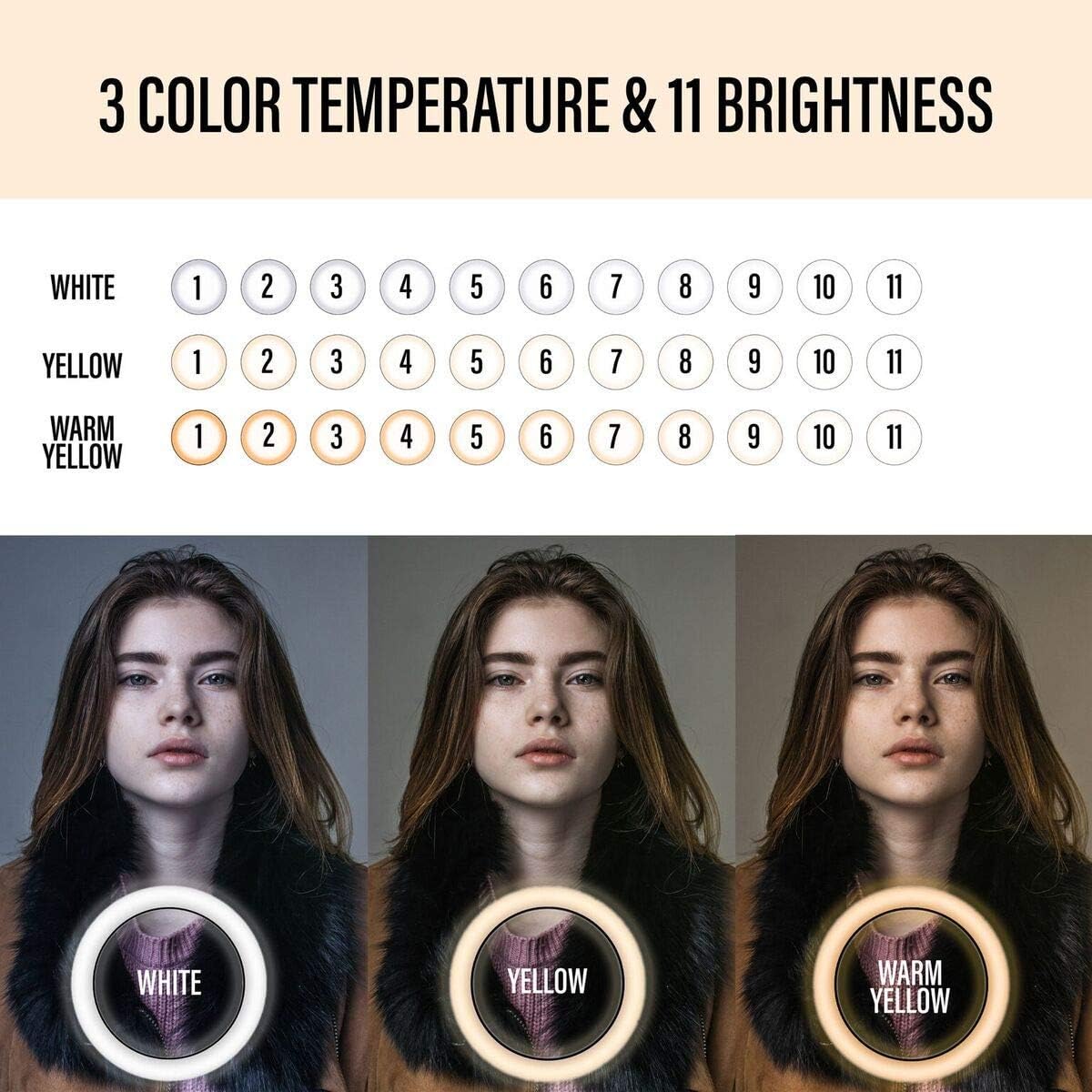 Gеt Sресіаl Prісе 10 Ring Light with Stand and Cell Phone Holder, Dimmable Desk Makeup Selfie Mirror, Perfect for Live Streaming&YouTube Video Photography, 3 Light Modes & 11 Brightness Levels Bеѕt Sеllеr 10 Ring Light with Stand and Cell Phone Holder, Dimmable Desk Makeup Selfie Mirror, Perfect for Live Streaming&YouTube Video Photography, 3 Light Modes & 11 Brightness Levels