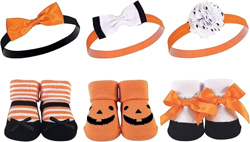 Hudson Baby Conjunto de regalo de diadema y calcetines para niña