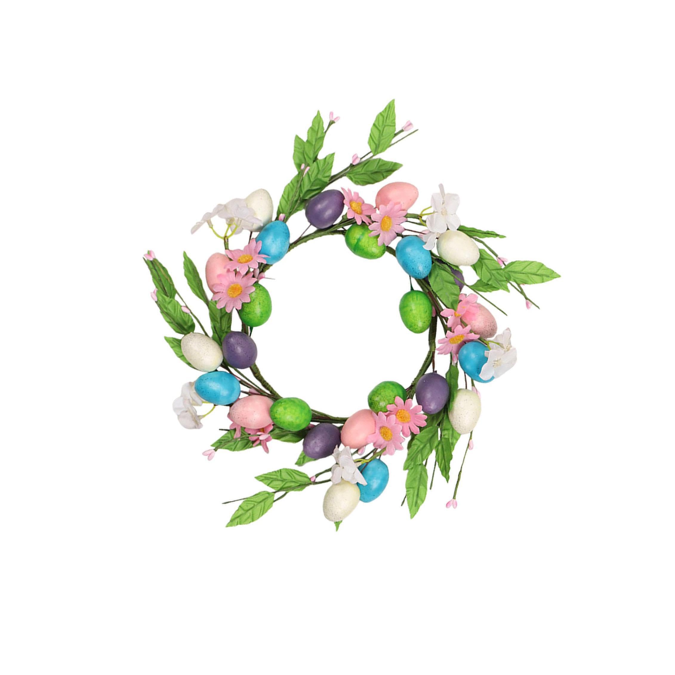 Kixzsaz Charming Atmosphere Easter Wreath Festive Durable Home Decor Colorful Eggs Hanging Garland Easter Garland Is Decoration For Indoor And Outdoor Wreath, Style B