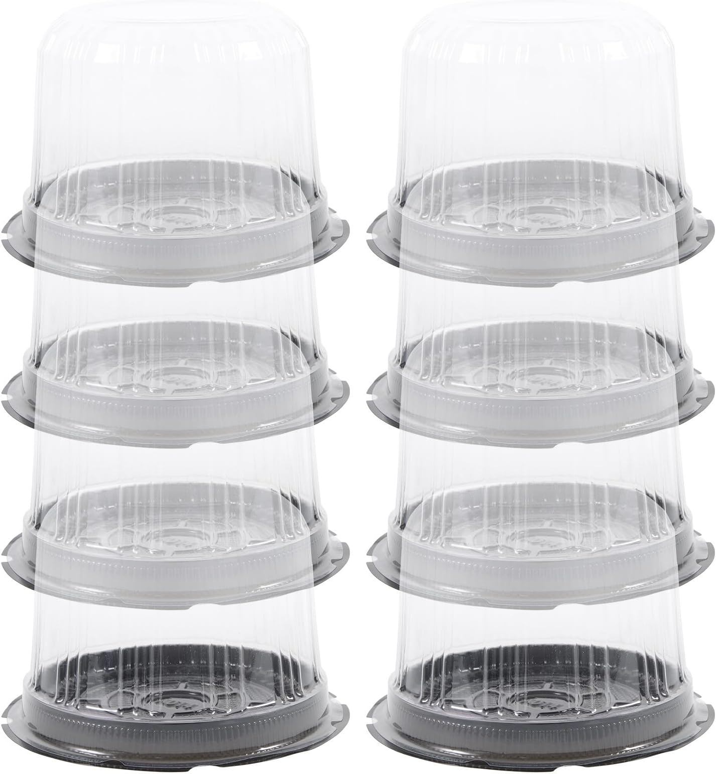 20pcs 4-inch round Cake Boxes for Birthday and Outdoor Use, Chiffon Layered Mousse Cake Carriers with Fresh-keeping Function