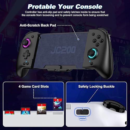 Miniatura 6 de Switch Controllers, Wireless Pro Controller Replacement for Nintendo Switch ControllerOLED, One-Piece Ergonomic Handheld Controller with