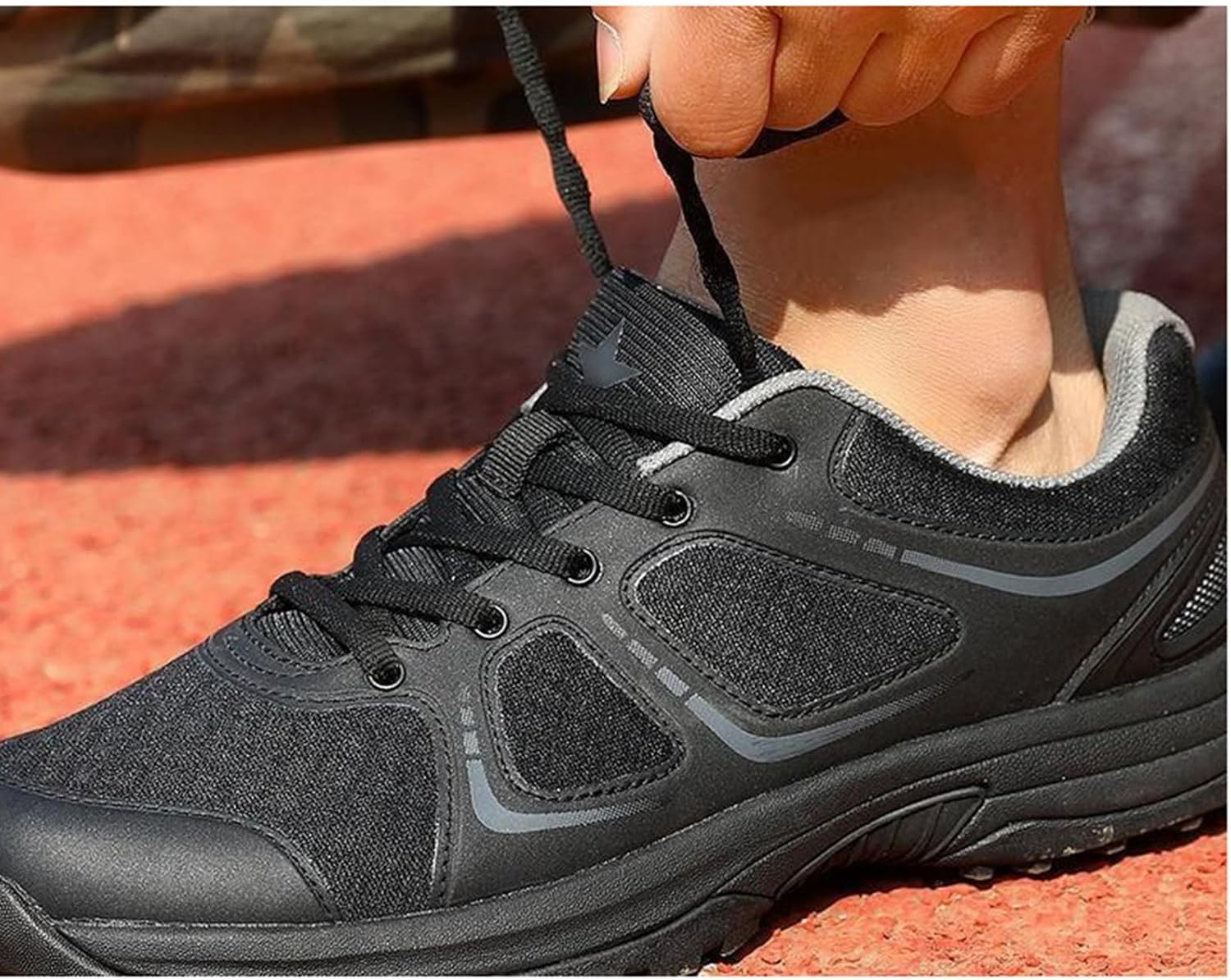 [GUREITOJP] 安全靴 スニーカー ローカット メンズ トレッキング コンバットシューズ レースアップ 耐磨耗 軽量 撥水