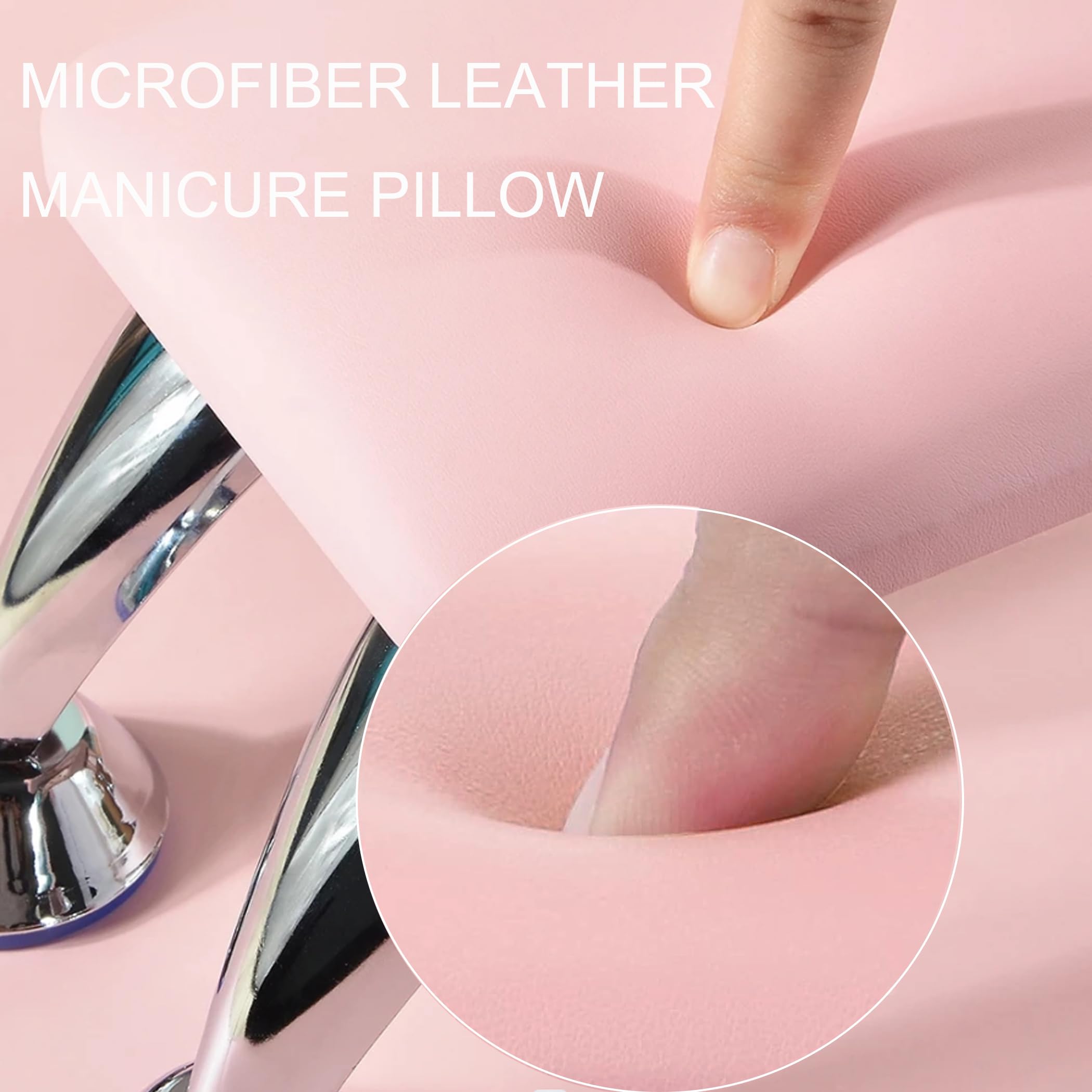 Almohada para Manicura, Reposamanos para Uñas Profesional Apoyos para Las Manos Almohada de Mano de Manicura de Cuero de Microfibra Apoyador de Manos para Salón de Uñas Apto
