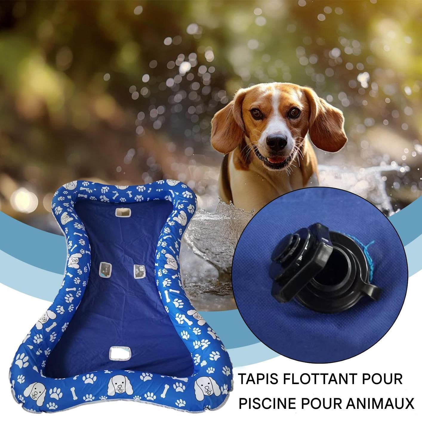 Galleggiante Gonfiabile per Cani Giocattoli Galleggianti Gonfiabili Per | Tappetino Acquatico Zattera Per Giochi Esterni Giardino Spiaggia Lago Fiume