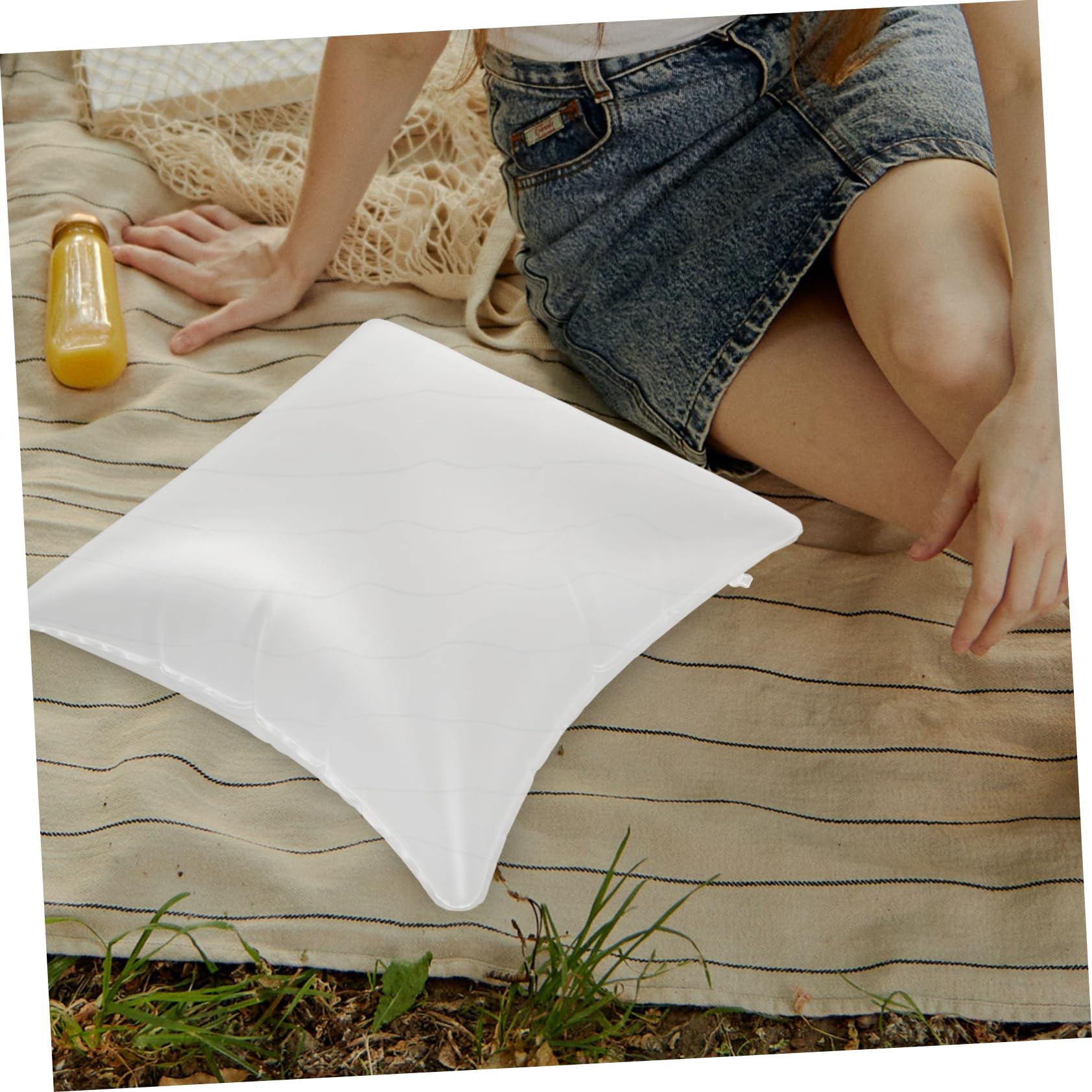 BUTIFULSIC Inflatable Travel Pillow Lightweight Portable Cushion for Camping Outdoor Use Ergonomic Design for Neck Support Inflatable Sofa Nap Pillow Easy to Carry